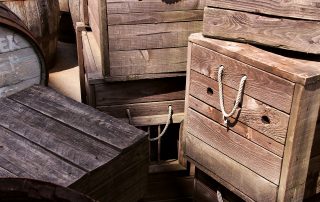 packing crates like the ones used by art couriers